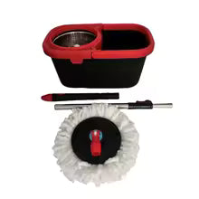 Microfiber Mop & Bucket Set – Hands-Free Wringing, 360° Rotating Head