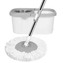 Microfiber Mop & Bucket Set – Hands-Free Wringing, 360° Rotating Head