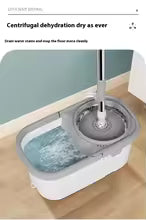 Microfiber Mop & Bucket Set – Hands-Free Wringing, 360° Rotating Head