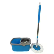 Microfiber Mop & Bucket Set – Hands-Free Wringing, 360° Rotating Head